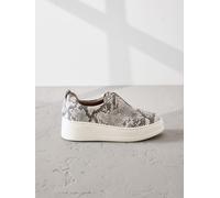 Next Snake Slip On Signature Leather Chunky Wedge Platform Trainers