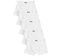 NEXT Garçon Boxer Doux à Taille Contrastante, Lot de 5 Blanc 11 Ans