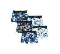 NEXT Garçon Caleçon à Motif, Lot de 5 Blue Football Print 9 Ans-10 Ans