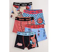 NEXT Garçon Boxer Spiderman, Lot de 5 Rouge 9 Ans-10 Ans