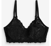 next Soutien-gorge B-H Total Support sans rembourrage ni armatures, bonnet intégral en dentelle, confort ultime Noir 90 B