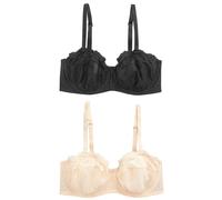 NEXT Femme Lot de 2 Soutiens-Gorge Bonnet E sans Bretelles Non rembourrés Noir/Praline Nude 95