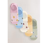 Next Spring Conversational Print Invisible Trainer Socks 5 Pack