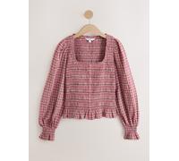 next Square Neck Smocked Long Sleeve Top Rose FR 38 (EU 36)