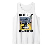Next Stop Snacktown Cat on Robot Aspirateur Chat Drôle Débardeur
