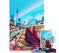 Next Stop Tokyo Puzzles 1000 pièces pour Adolescents Renforce la mémoire, soulage la Tension, Bords de qualité, Cadeau de Noël (38x52cm)