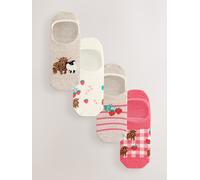 Next Summer Picnic Hamish the Highland Cow Invisible Trainer Socks 4 Pack