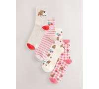 Next Summer Picnic Hamish The Highland Cow Stripe Ankle Socks 4 Pack