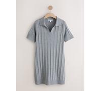 next Supersoft Short Sleeve Polo Mini Dress Gris M Regular (FR 42-44)