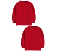 NEXT Garçon Sweat d'école à col Ras du Cou, Lot de 2 Rouge 3 Ans