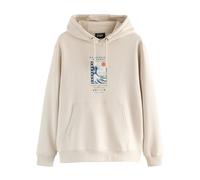 Next Sweat-shirt écru / indigo / orange / blanc, Taille XL