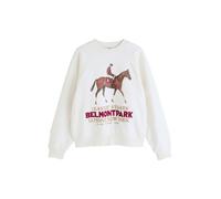 Next Sweat-shirt écru / marron / bordeaux, Taille 4XL-5XL