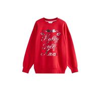 Next Sweat-shirt 'Holly Jolly' or rose / rouge, Taille L-XL