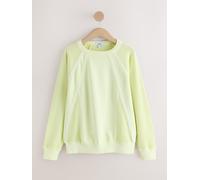 Next Sweat-shirt léger à manches gaufrées et bordure en dentelle vert XL (FR 50-52)