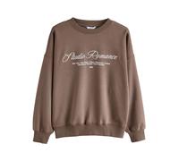 Next Sweat-shirt 'Polaroids Picturesque' marron / vert / rose / blanc, Taille L-XL