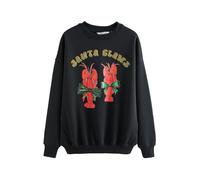 Next Sweat-shirt 'Santa Hummer' or / vert / homard / noir, Taille L
