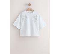 Next T-shirt à manches courtes et col rond orné de Fleuri pâle FR 50 (EU 48)