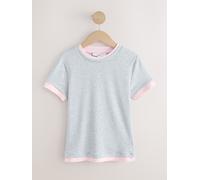 next T-shirt à manches courtes et col rond superposé Gris S (FR 38-40)