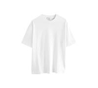 NEXT T-Shirt Homme Col Ras du Cou en Coton Épais - Coupe Décontractée Blanc L