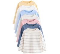 Next T-Shirt bleu ciel / jaune / rose ancienne / blanc, Taille 116