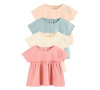 Next T-Shirt bleu clair / jaune pastel / pêche / rose ancienne, Taille 86