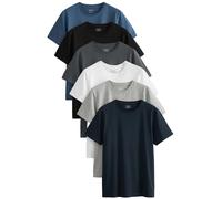 Next T-Shirt bleu marine / opal / gris / gris clair / noir / blanc, Taille 5XL