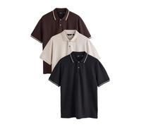 Next T-Shirt écru / chocolat / noir, Taille L