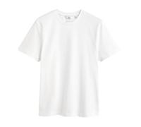 Next, T-Shirt Épais pour Homme à Col Ras du Cou, 100% Coton Blanc S