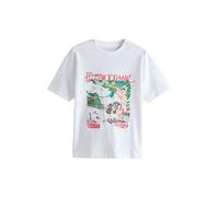 Next T-shirt 'Fleetwood Mac' beige / vert / rouge / blanc, Taille L