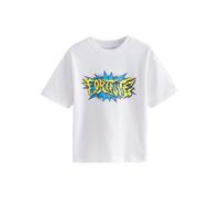 Next T-Shirt 'Fortnite' azur / jaune / rose / blanc, Taille 146