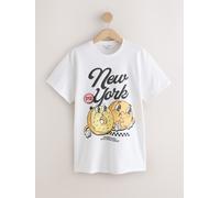 Next T-shirt 'New York Bagel' jaune / rouge clair / noir / blanc, Taille S