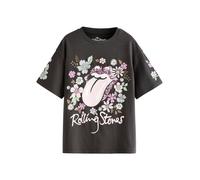 NEXT Fille T-Shirt Groupe The Rolling Stones à Sequins Charcoal Grey Floral 11 Ans