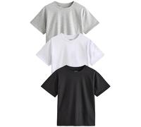 NEXT Fille Lot de 3 t-Shirts Oversize Noir/Blanc/Gris 14 Ans
