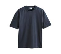 NEXT T-Shirt Homme Col Ras du Cou en Coton Épais - Coupe Décontractée Bleu Marine L
