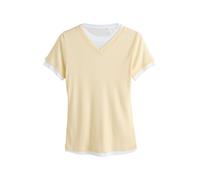 Next T-shirt jaune pastel / blanc, Taille XS