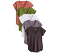 Next T-shirt kiwi / violet / aubergine / rouge rouille / blanc, Taille M
