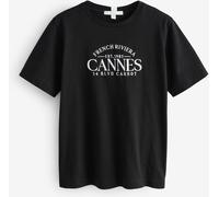 Next T-shirt Manche courte Col ras du cou lourd Noir FR 36 (EU 34)