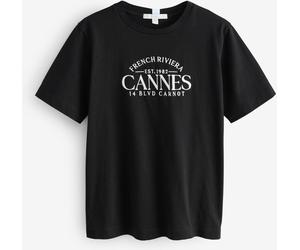 Next T-shirt Manche courte Col ras du cou lourd Noir FR 36 (EU 34)