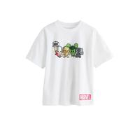 Next T-Shirt 'Marvel Avengers' marron / vert gazon / lilas / rouge sang / blanc, Taille 134