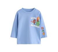 Next T-Shirt 'Marvel' bleu / jaune / noir / blanc, Taille 110