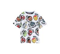 Next T-Shirt 'Marvel' jaune / vert / rouge / noir / blanc, Taille 128