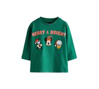Next T-Shirt 'Mickey Mouse' vert foncé / mélange de couleurs, Taille 104