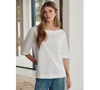 next T-shirt N. Premium Supima à manches courtes à col bateau crème L (FR 46-48)