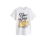 Next T-shirt 'New York Bagel' jaune / rouge clair / noir / blanc, Taille XS