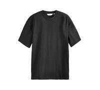 NEXT T-Shirt Homme Col Ras du Cou en Coton Épais - Coupe Décontractée Noir 4XL