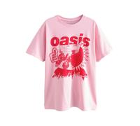 Next T-shirt 'Oasis Band' rose / rouge, Taille 4XL-5XL