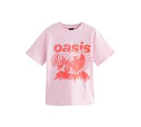 Next T-Shirt 'Oasis License Band' rose / rouge vif, Taille 158
