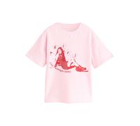 Next T-Shirt 'Olivia Rodrigo' rosé / rouge, Taille 128