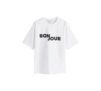 Next T-shirt oversize 'Bonjour' noir / blanc, Taille XXL