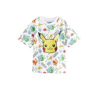 Next T-Shirt 'Pokémon' aqua / jaune / noir / blanc, Taille 158